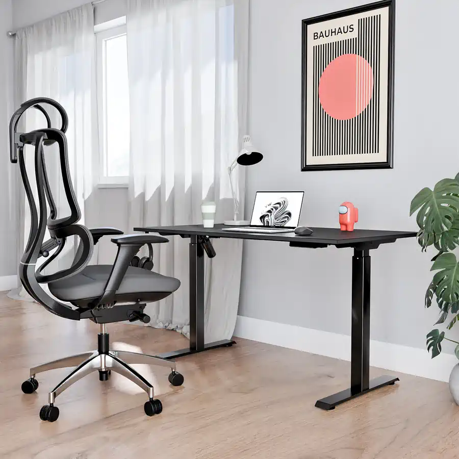 Aranżacja biurek game - czarny